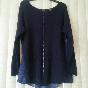 LUCKY BRAND SWEATER FLORAL TOP NWOT